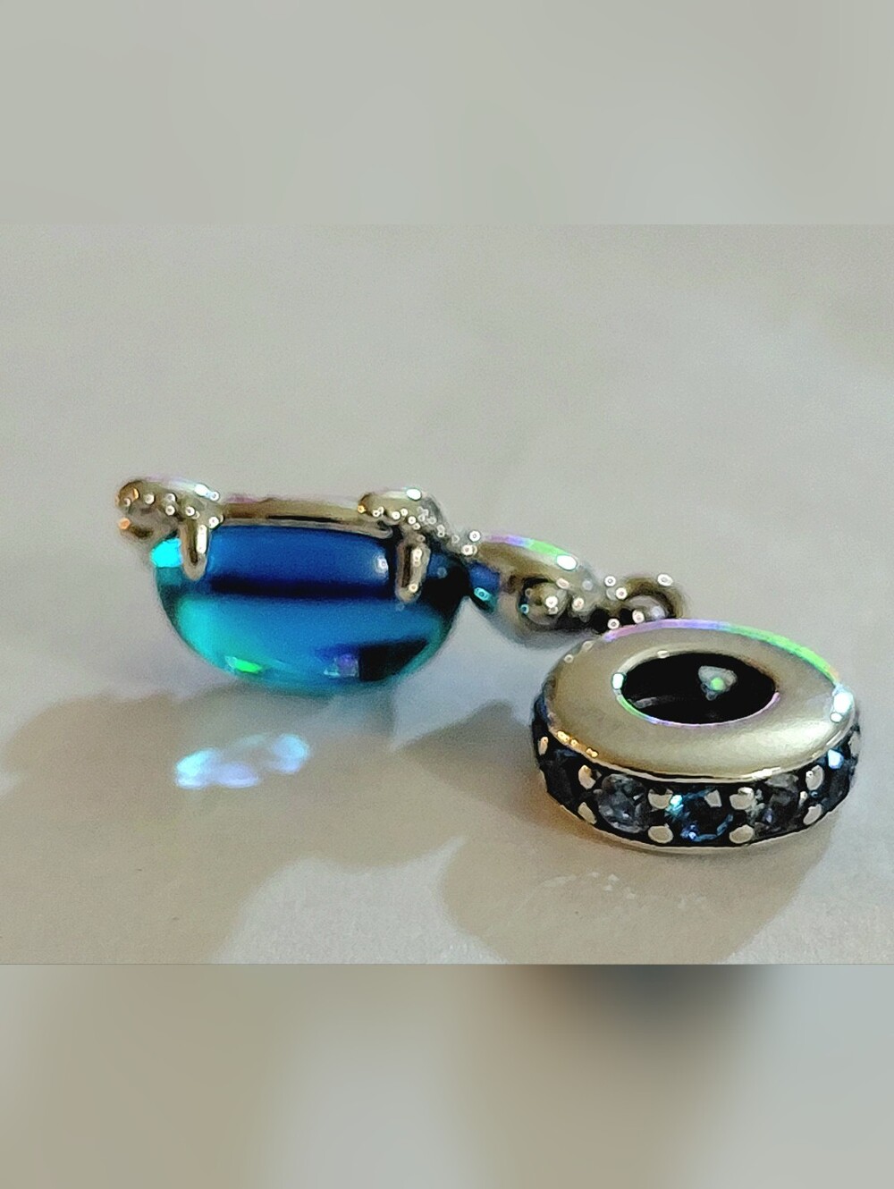 Authentic NEW Pandora Murano Glass Sea Turtle Dangle Charm S925ALE CZ - Picture 6 of 8
